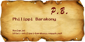 Philippi Barakony névjegykártya